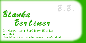 blanka berliner business card